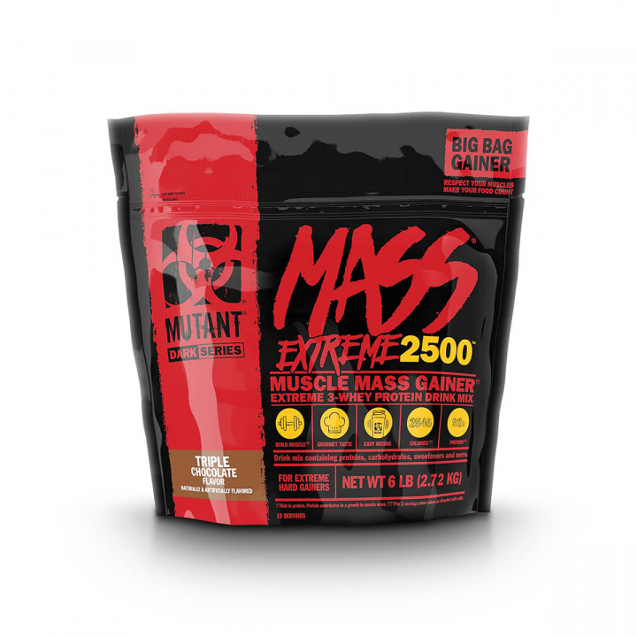 Tjek Mutant Mass Extreme 2500, 2,72 kg, Triple Chocolate hos SportGymButikken.dk