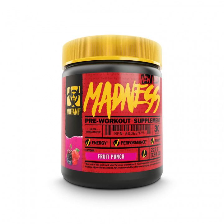 Tjek Mutant Madness, 275 g, Fruit Punch på SportGymButikken.dk