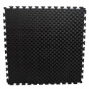 Puslemåtte med kantbrikker, 100 x 100 x 2 cm, sort/grå, Budo-Nord