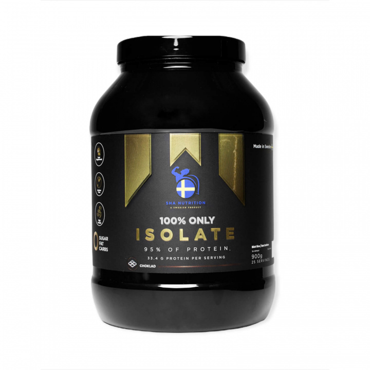 Tjek 100% Only Isolate, 900 g, chokolade ud på SportGymButikken.dk