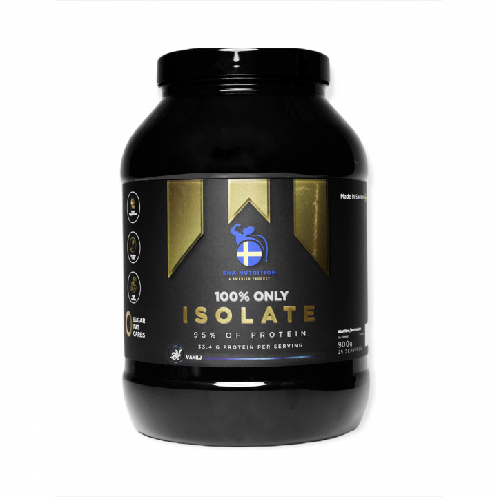 Tjek 100% Only Isolate, 900 g, chai latte ud på SportGymButikken.dk