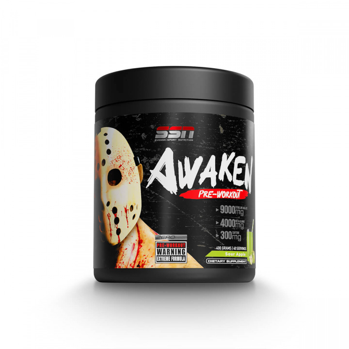 Tjek SSN Awaken PWO, 400 g, Sour Apple på SportGymButikken.dk