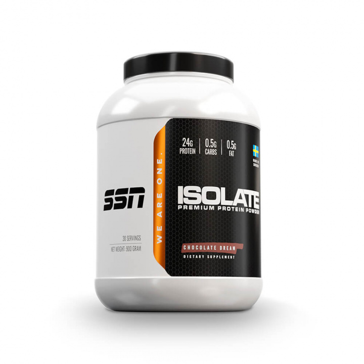 Tjek Isolate Protein, 900 g, Chocolate Dream på SportGymButikken.dk