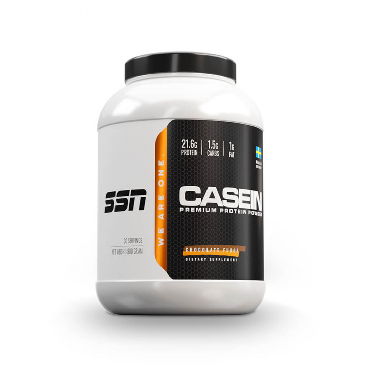 Tjek Kasein Protein, 900 g, Chokolade Fudge på SportGymButikken.dk