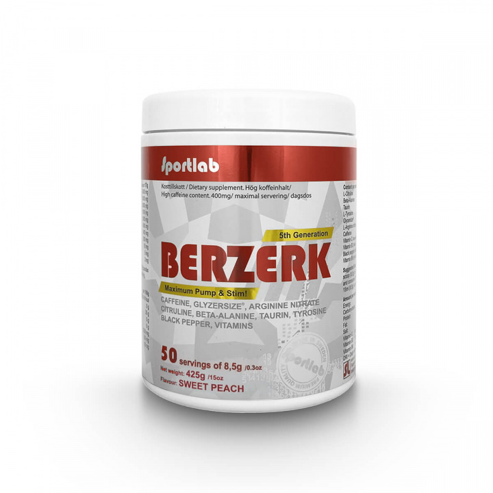 Tjek Berzerk 5. generation, 425 g, Sweet Peach på SportGymButikken.dk