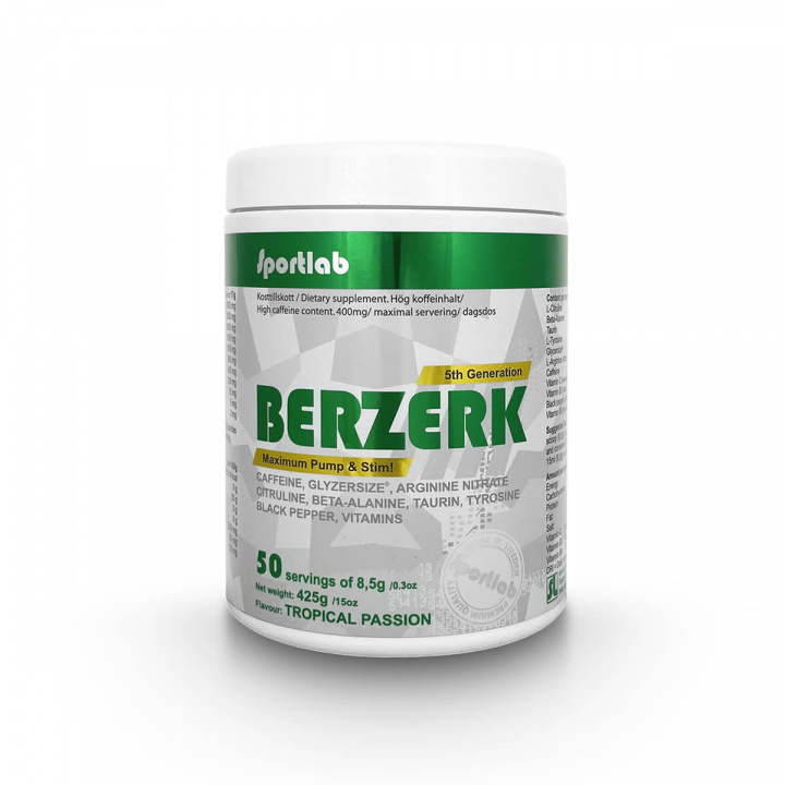 Tjek Berzerk 5. generation, 425 g, Tropical Passion på SportGymButikken.dk