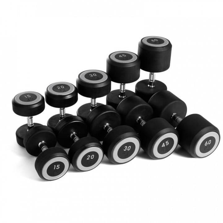 Tjek Rubber Dumbbell, Abilica ud på SportGymButikken.dk