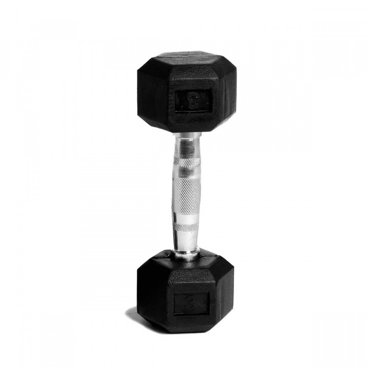 Tjek Hex håndvægtgummi, 3 kg, Abilica på SportGymButikken.dk