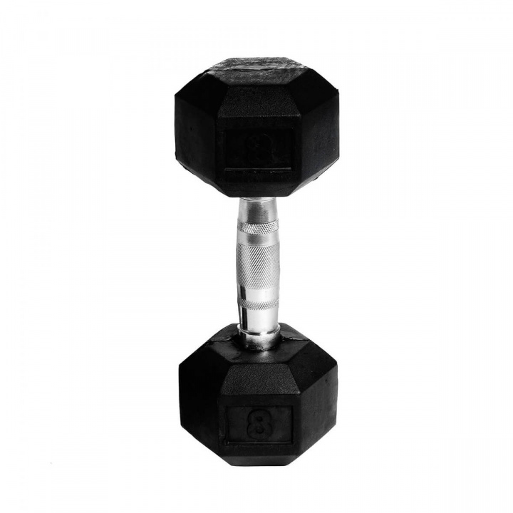 Tjek Hex håndvægtgummi, 8 kg, Abilica på SportGymButikken.dk