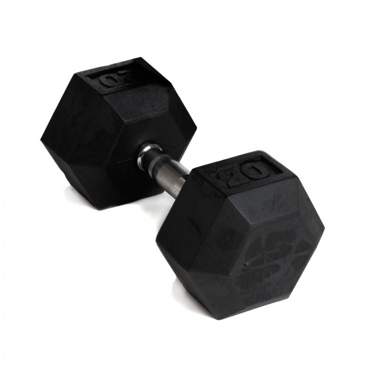 Tjek Hex håndvægtgummi, 20 kg, Abilica hos SportGymButikken.dk