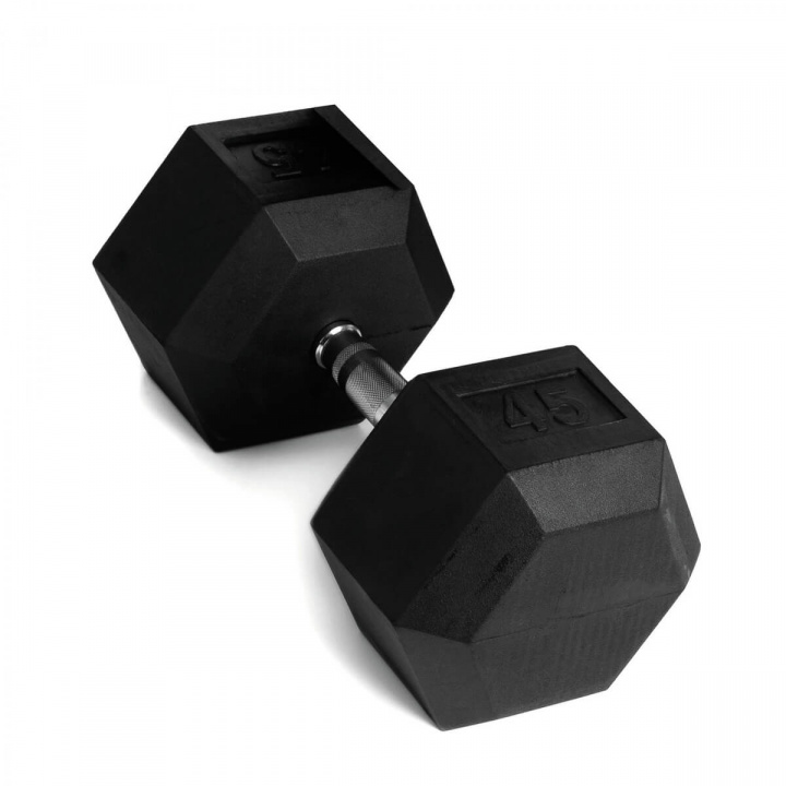 Tjek Hex håndvægtgummi, 45 kg, Abilica hos SportGymButikken.dk