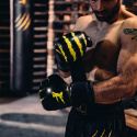 Boksehandske Signature, sort/gul, Bruce Lee