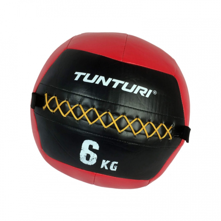 Tjek Tunturi Wall Ball 6 kg Rød på SportGymButikken.dk