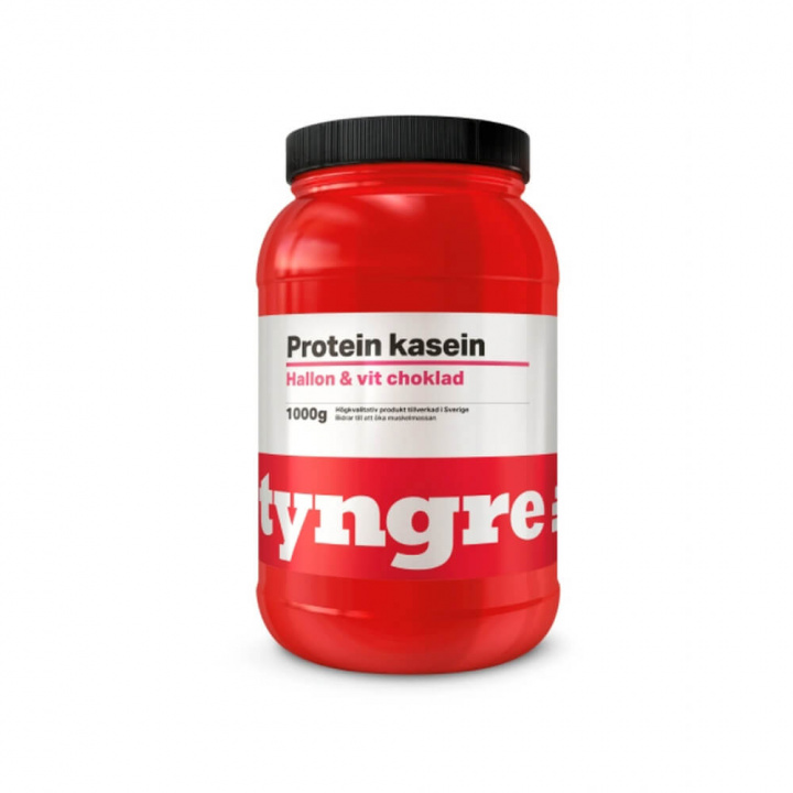 Tjek tungere kasein, 1 kg, hindbær og hvid chokolade på SportGymButikken.dk