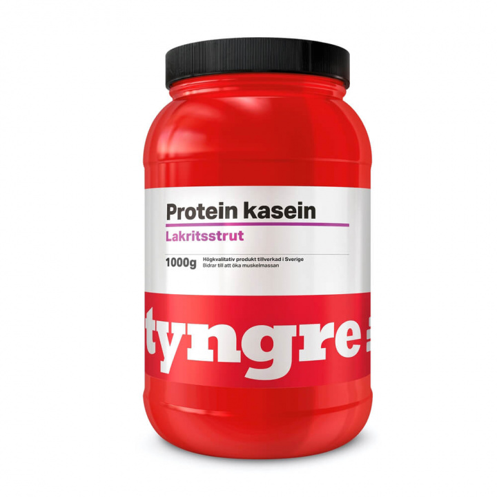 Tjek tungt kasein, 1 kg, lakridskegle på SportGymButikken.dk