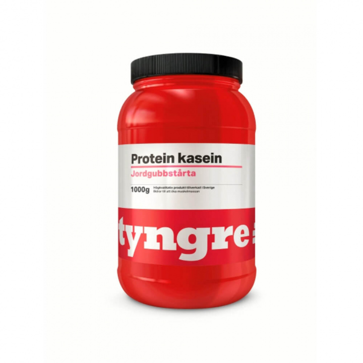 Tjek tungere kasein, 1 kg, jordbærkage på SportGymButikken.dk