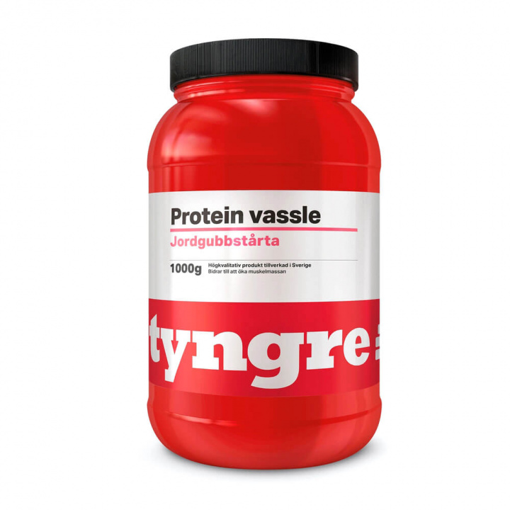 Se Heavier Whey, 1 kg, Strawberry Cake på SportGymButikken.dk