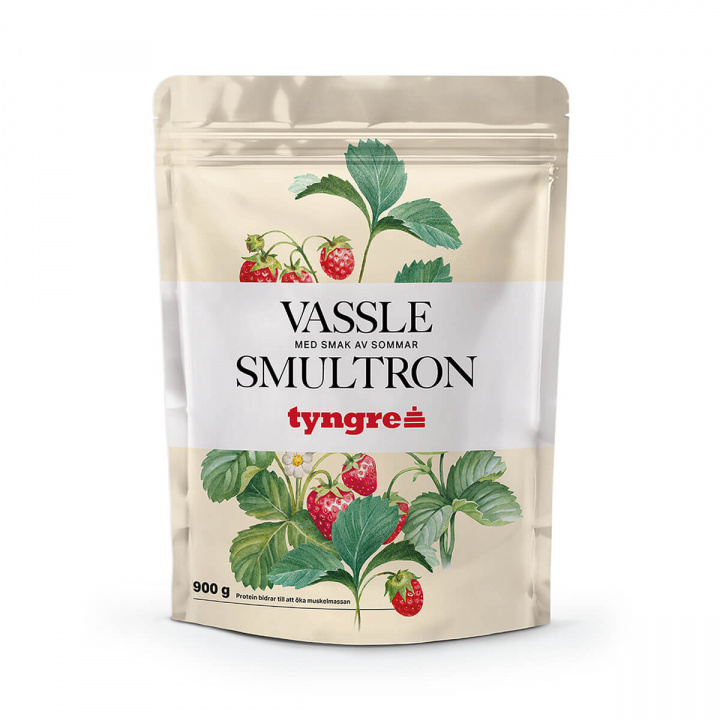 Tjek Tyngre Whey, 900 g, Smultron på SportGymButikken.dk