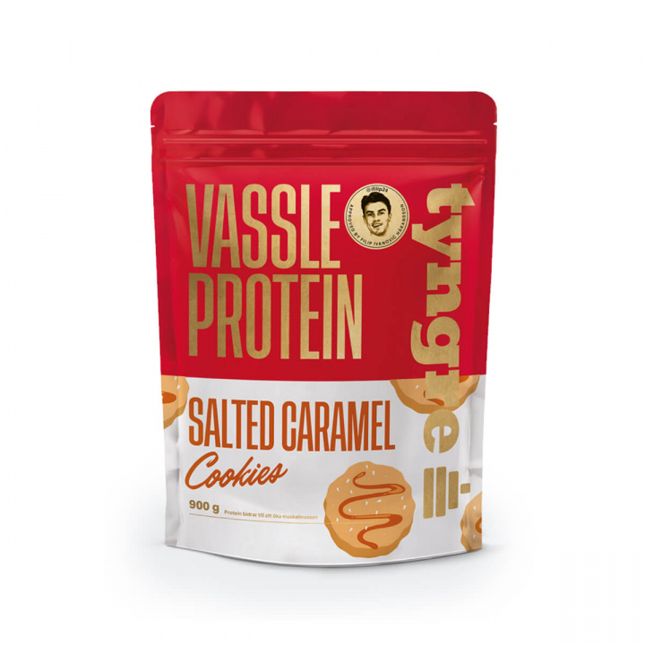 Valle, 900 g, Salted Caramel Cookies i gruppen Kosttilskud / Proteinpulver / Valleprotein hos Sportgymbutikken.dk (TY-92274)