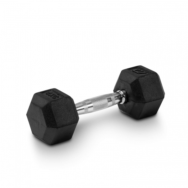 Tjek Hex håndvægtgummi, 4 kg på SportGymButikken.dk