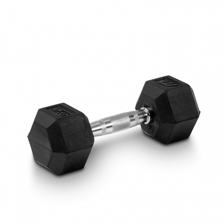 Tjek Hex håndvægtgummi, 5 kg på SportGymButikken.dk