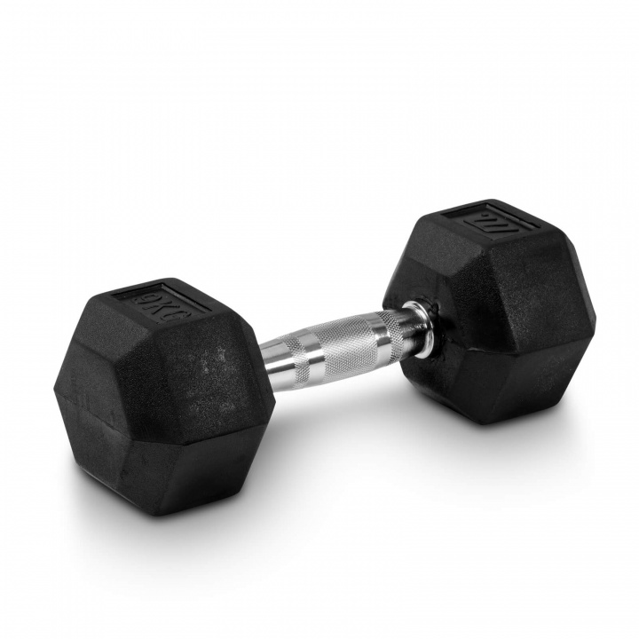 Tjek Hex håndvægtgummi, 9 kg på SportGymButikken.dk