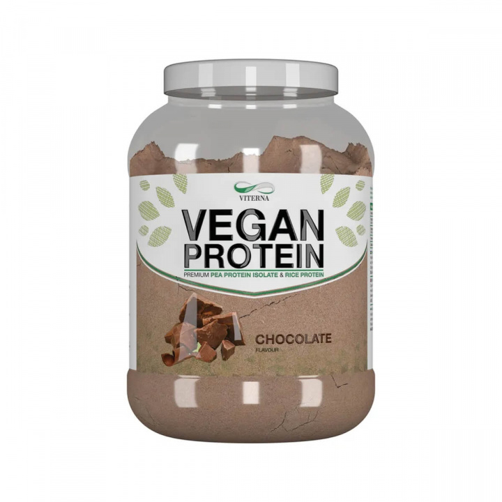 Vegan Protein, Chocolate, 900 g i gruppen Kosttilskud / Proteinpulver / Vegetariskt hos Sportgymbutikken.dk (VT-VP9C)