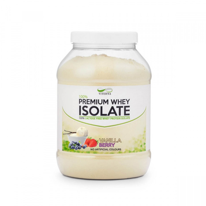 100% Premium Whey Isolate, 900 g, Vanilla Berry i gruppen Kosttilskud / Proteinpulver hos Sportgymbutikken.dk (VT-W9VB)